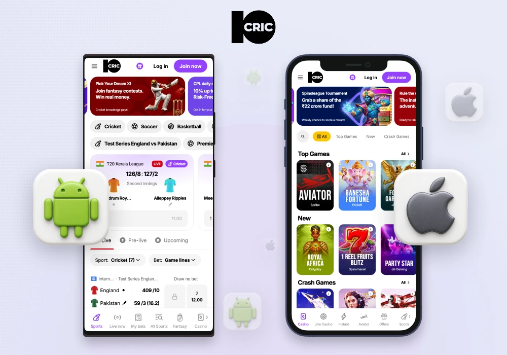 10CRIC Mobile App – Grab the Top Sportsbook & Casino in India